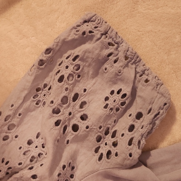 Lilac Laundry by Shelli Segal eyelet embroidered puff sleeve - Picture 3 of 6